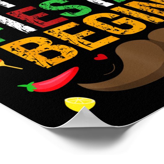 Laat het feest beginnen met het Mexicaanse feest F Poster (Hoek)