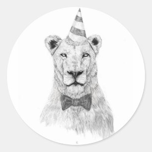 Laat het feest beginnen ronde sticker