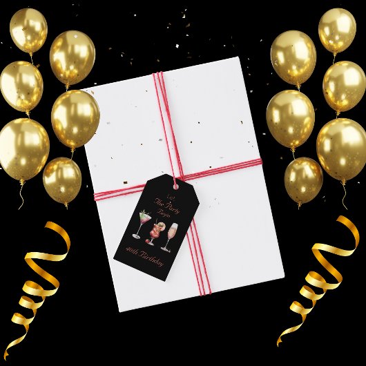 Laat het feest beginnen Volwassenen 40e verjaardag Cadeaulabel