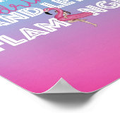 Laat het Flamingle Pool Party Bar Ombre Signage Poster (Hoek)