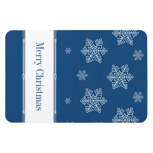 Laat het Flexi Magnet sneeuwen, blauw Magneet (Horizontaal)