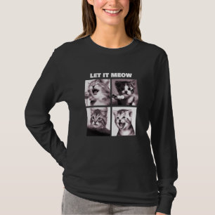 Laat het funny Cats Kitten Singing betekenen T-shirt