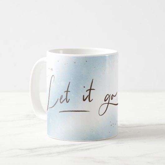 Laat het gaan Mok | Meisje in blauw (Voorkant links)