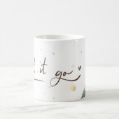 Laat het gaan Mok | Wit & Splash | Bloem (Center)