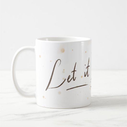 Laat het gaan Mok | Wit & Splash | Bloem (Links)