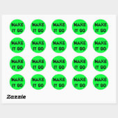 Laat het gaan! ronde sticker (Vel)