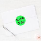 Laat het gaan! ronde sticker (Envelop)