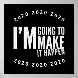 Laat het gebeuren Citaat Motivatie Inspiratie Poster