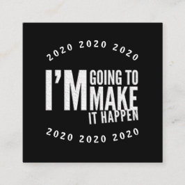 Laat het gebeuren Citaat Motivatie Zwart Vierkante Visitekaartje