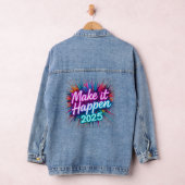 LAAT HET GEBEUREN IN NEON SCRIPT DENIM JACKET (Hangar)