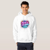 LAAT HET GEBEUREN IN NEON SCRIPT MET EEN GEDURFD " HOODIE (Voorkant volledig)