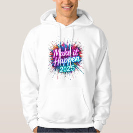 LAAT HET GEBEUREN IN NEON SCRIPT MET EEN GEDURFD " HOODIE