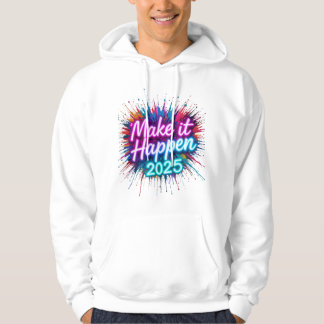 LAAT HET GEBEUREN IN NEON SCRIPT MET EEN GEDURFD " HOODIE