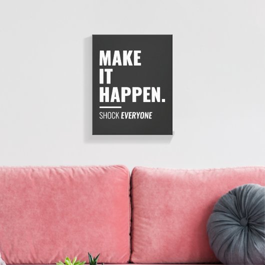 Laat het gebeuren | Inspirerend Quote Wall Art Canvas Afdruk (Insitu (Woonkamer))