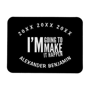 Laat het gebeuren Jaar geïnspireerd Motivate Perso Magneet