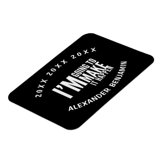 Laat het gebeuren Jaar geïnspireerd Motivate Perso Magneet (Linkerzijde)