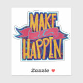 Laat het gebeuren Leuke aanmoediging Inspirativite Sticker (Vel)