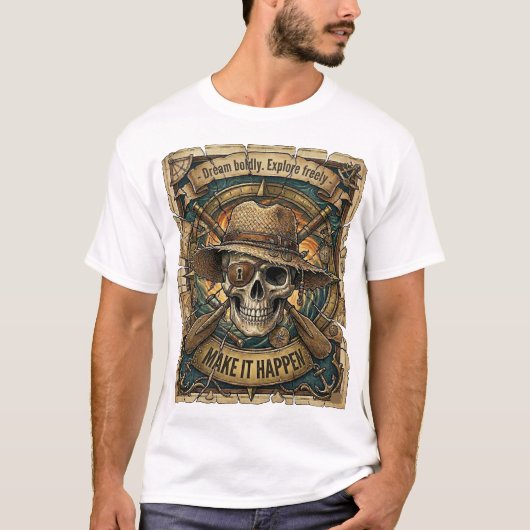 Laat het gebeuren – Overwin de horizon T-shirt (Voorkant)