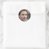 Laat het gebeuren ronde sticker (Tas)