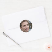 Laat het gebeuren ronde sticker (Envelop)