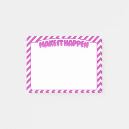 Laat het gebeuren - Roze gestreepte plakbriefjes Post-it® Notes