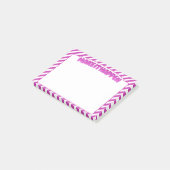 Laat het gebeuren - Roze gestreepte plakbriefjes Post-it® Notes (Schuin)
