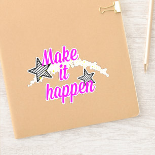 Laat het gebeuren Star en Glitter Sticker