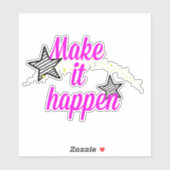 Laat het gebeuren Star en Glitter Sticker (Vel)