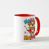 Laat het gebeuren Superhero Dog Mok (Voorkant rechts)