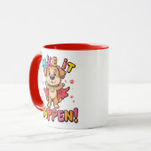 Laat het gebeuren Superhero Dog Mok (Voorkant links)