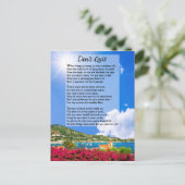 Laat het gedicht niet los briefkaart (Staand voorkant)