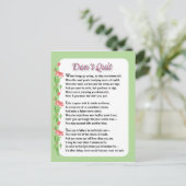 Laat het gedicht niet los briefkaart (Staand voorkant)