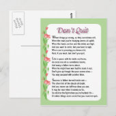 Laat het gedicht niet los briefkaart (Voorkant / Achterkant)