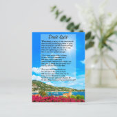 Laat het gedicht niet los briefkaart (Staand voorkant)