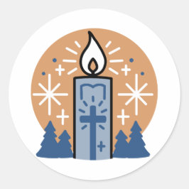 Laat het geloof helder schijnen ronde sticker