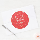 Laat het gepersonaliseerde Kerst stickers sneeuwen (Envelop)
