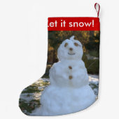 Laat het Gepersonaliseerde Snowman Stockings Sneeu Kleine Kerstsok (Achterkant)