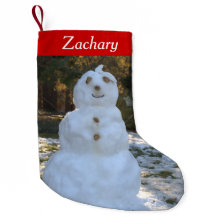 Laat het Gepersonaliseerde Snowman Stockings Sneeu