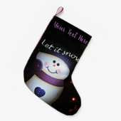 Laat het Gepersonaliseerde Voorbereiding sneeuwen Kleine Kerstsok (Voorkant (Hangend))