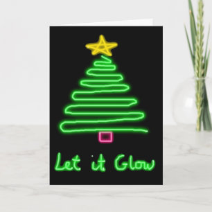 Laat het gloeien feestdagen kaart