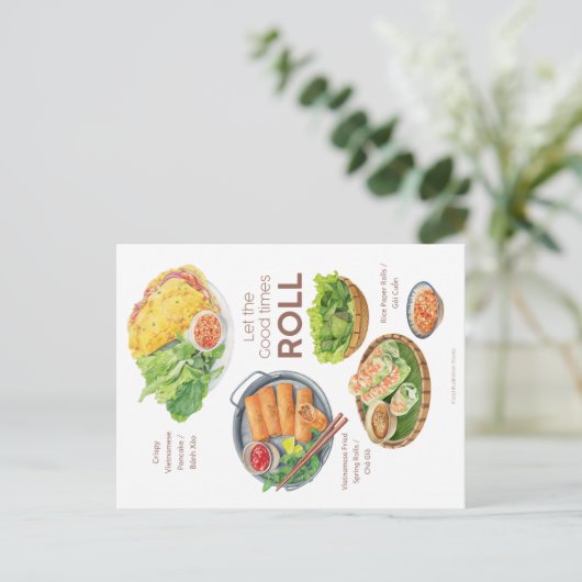 Laat het goede - tijd Briefkaart rollen (Staand voorkant)