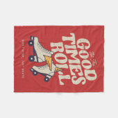 LAAT HET GOEDE TIMES ROL 80'S SCHAATS VAN DE RETRO FLEECE DEKEN (Voorkant (Horizontaal))