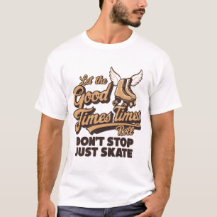 LAAT HET GOEDE TIMES ROL 80'S SCHAATS VAN DE RETRO T-SHIRT