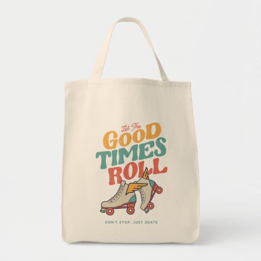 LAAT HET GOEDE TIMES ROL 80'S SCHAATS VAN DE RETRO TOTE BAG (Voorkant)