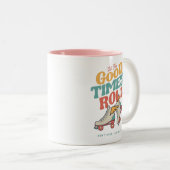 LAAT HET GOEDE TIMES ROL 80'S SCHAATS VAN DE RETRO TWEEKLEURIGE KOFFIEMOK (Voorkant rechts)