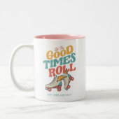 LAAT HET GOEDE TIMES ROL 80'S SCHAATS VAN DE RETRO TWEEKLEURIGE KOFFIEMOK (Links)
