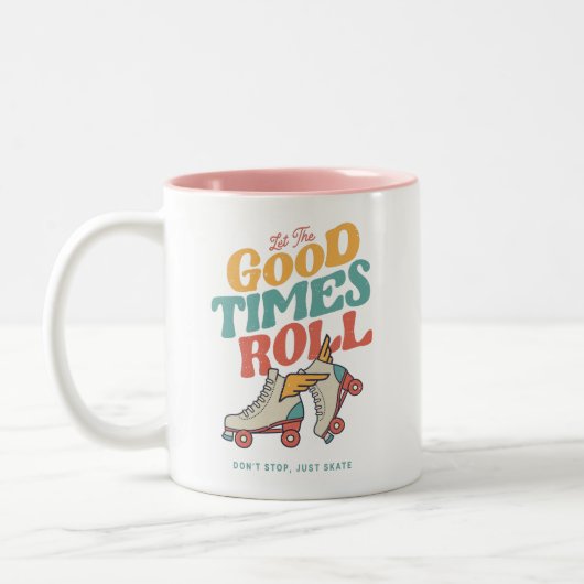 LAAT HET GOEDE TIMES ROL 80'S SCHAATS VAN DE RETRO TWEEKLEURIGE KOFFIEMOK (Links)