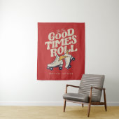 LAAT HET GOEDE TIMES ROL 80'S SCHAATS VAN DE RETRO WANDKLEED (In situ)