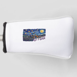 Laat het Gogh" bevat Gogh-schilderkunstige grap-pu Golfheadcover