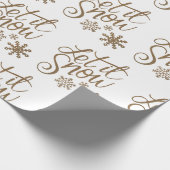 Laat het gouden omslagpapier sneeuwen cadeaupapier (Hoek)